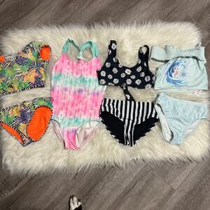 Little girl bathing suit swim wear lot size 6